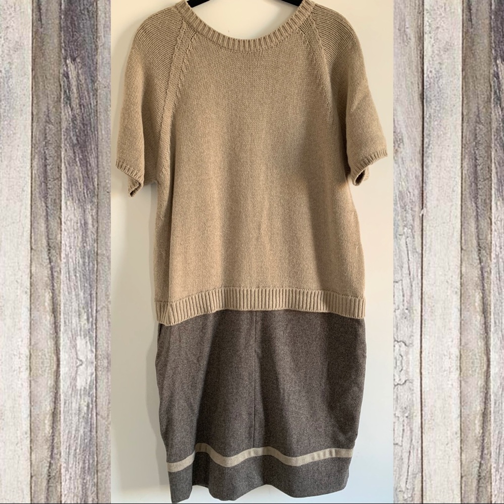 NWOT MaxMara Two-tone Sweater Dress XL